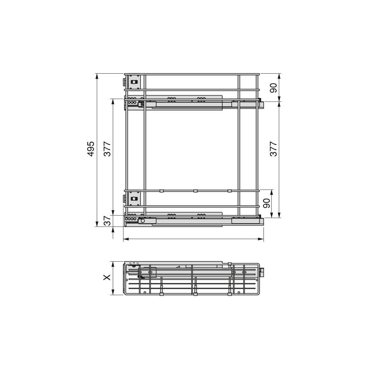 Botellero lateral extraíble